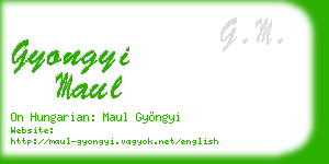 gyongyi maul business card